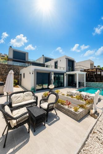 Gundogan Villa | Stunning 3-Bedroom Sea View Villa with Private Pool, Garden & BBQ in Yalıkavak, Bodrum