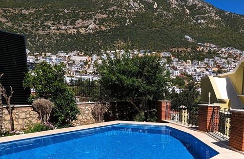 Kalkan Villa | Villa Sari Lale - Short walk to town, large private pool, Sleeps 10