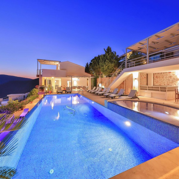 Exceptionally spacious villa with one of the best views in Kalkan in Kalkan