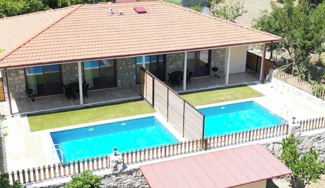 Fabulous 2-Bedroom&Bathroom New Stone Villa With Private Pool&AC in Dalaman