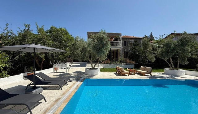 Luxury Kayaköy Villa with Private Pool, Jacuzzi & Garden