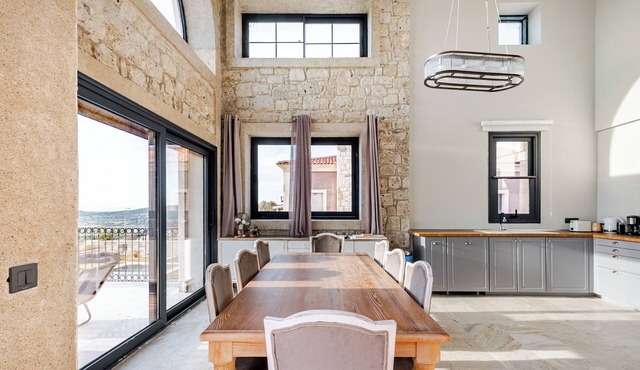 Luxury Private Stone Villa with private pool and sea view in Cesme in IZMIR