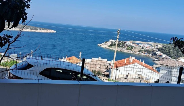 Peaceful Suite in Karaburun with Panoramic Sea View & Balcony