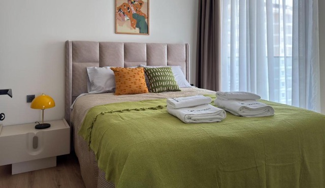 Qoople Green Ocean One-Bedroom Apartments - Your Cozy Home by the Mediterranean Sea in Seki