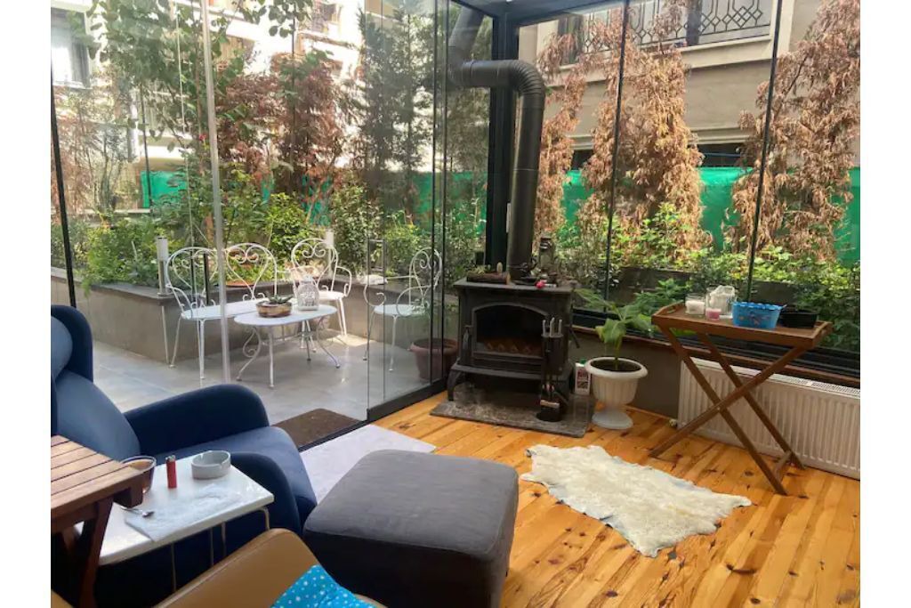 Sisli Apartment | garden flat feel at home hGyhomes2103 with fireplace