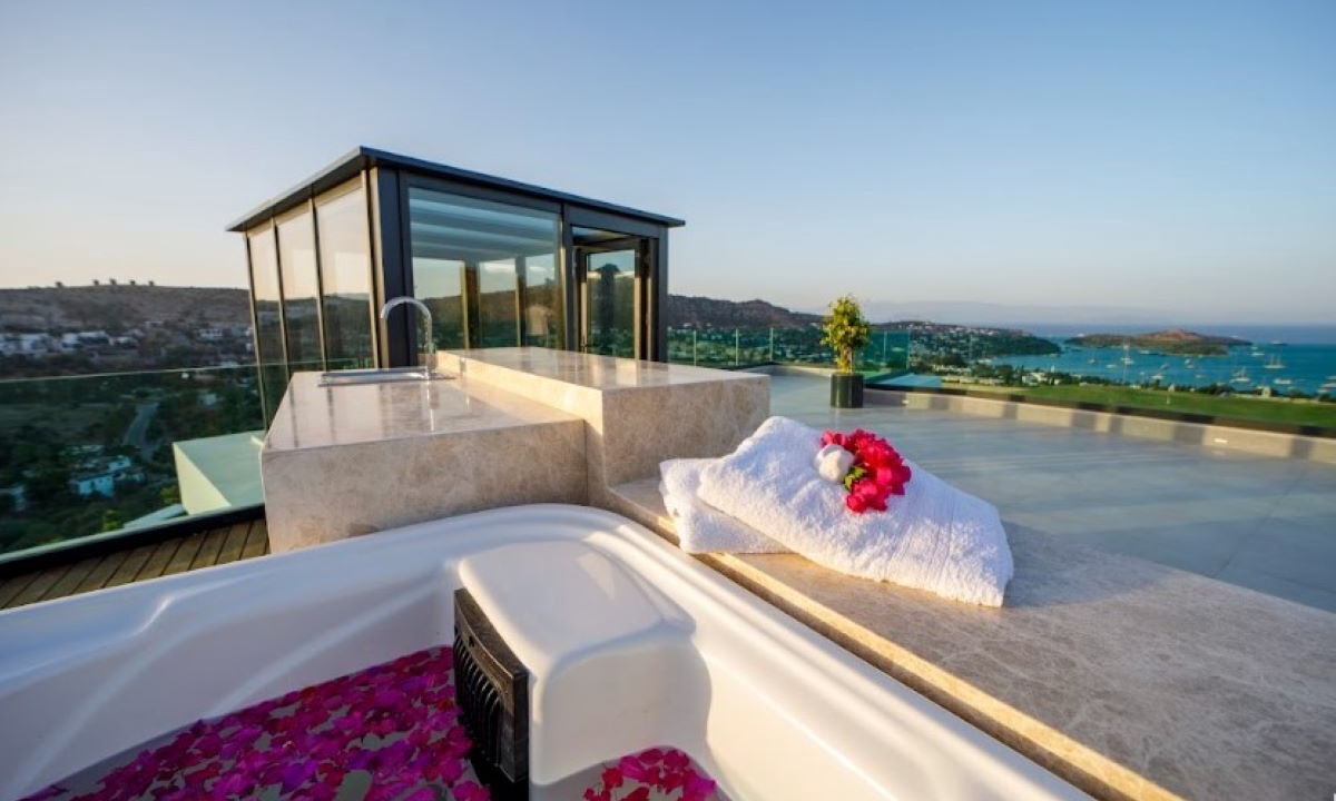 Golturkbuku Villa | Bodrum Golturkbuku Luxury Villa with Private Pool and Amazing Seaview