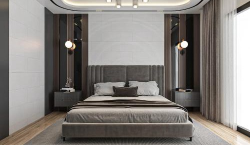 Trendy Room with Queen Size Bed